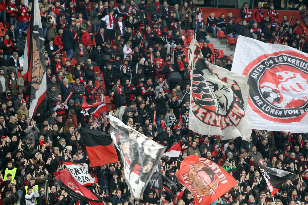 Leverkusen Fans in der BayArena